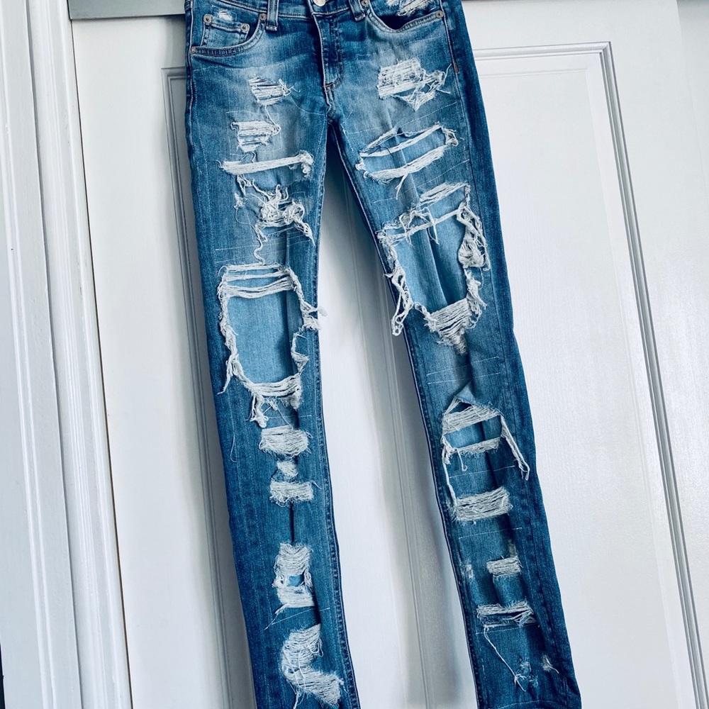Rag and Bone Distressed Skinny Jean
